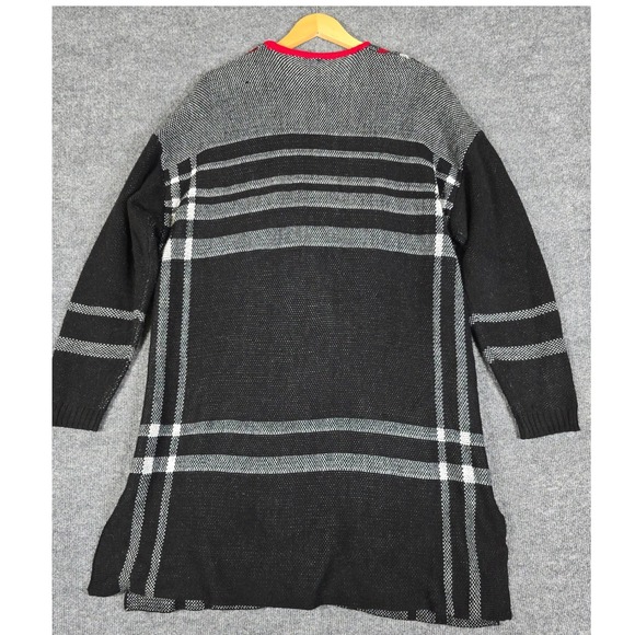 Madison Lilly Plaid Long Cardigan Women Open Front NO TAG SHOWN FITS AS XL - Picture 8 of 8